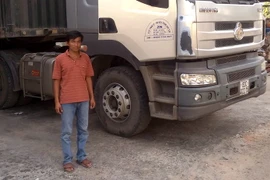 Tài xế Phan Ngọc Đắc - người đã nhanh trí cứu hàng chục mạng người trên xe khách. (Ảnh: Cao Nguyên/TTXVN)