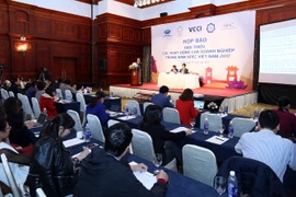 Quang cảnh họp báo. (Ảnh: Tuấn Anh/TTXVN)