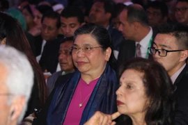 Ủy viên Bộ Chính trị, Phó Chủ tịch Thường trực Quốc hội Tòng Thị Phóng dự khai mạc IPU 136. (Ảnh: Huy Bình/Vietnam+)