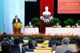 Quang cảnh buổi tiếp xúc cử tri thành phố Đà Lạt chiều 15/11. (Ảnh: Nguyễn Dũng/TTXVN)