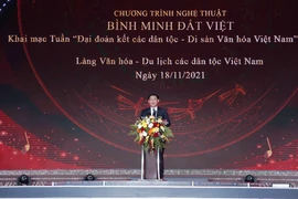 Chủ tịch Quốc hội Vương Đình Huệ phát biểu. (Ảnh: Doãn Tấn/TTXVN)