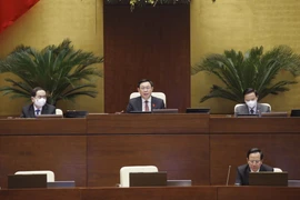 Chủ tịch Quốc hội Vương Đình Huệ điều hành Phiên chất vấn. (Ảnh: Doãn Tấn/TTXVN)