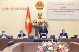 Chủ tịch Quốc hội Vương Đình Huệ phát biểu. (Ảnh: Doãn Tấn/TTXVN)