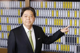 Ông Yoshimasa Hayashi tại trụ sở Quốc hội Nhật Bản ở Tokyo ngày 10/11. (Ảnh: Kyodo/TTXVN)