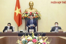 Chủ tịch Quốc hội Vương Đình Huệ phát biểu khai mạc phiên họp. (Ảnh: Doãn Tấn/TTXVN)