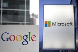 Biểu tượng của Google và Microsoft. (Nguồn: AFP/TTXVN)