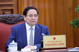 Thủ tướng Phạm Minh Chính chủ trì cuộc họp. (Ảnh: Dương Giang/TTXVN)