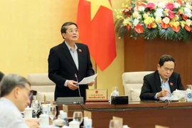 Phó Chủ tịch Quốc hội Nguyễn Đức Hải điều hành phiên họp. (Ảnh: An Đăng/TTXVN)