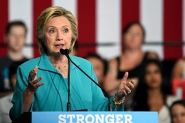 Bà Hillary Clinton trong chiến dịch tranh cử tại Reno, Nevada. (Nguồn: AFP/TTXVN)
