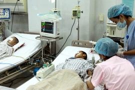 Điều trị cho bệnh nhân bị viêm não Nhật Bản B. (Ảnh: Dương Ngọc/TTXVN)