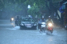 Mưa lớn do bão số 3. (Ảnh: Minh Sơn/Vietnam+)