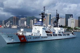 Tàu USCGC Mellon của Lực lượng Bảo vệ Bờ biển Mỹ. (Nguồn: japantimes.co.jp)