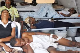 Bệnh nhân nhiễm bệnh tả ở Haiti hồi năm 2010. (Nguồn: AFP)