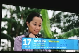 Giới thiệu phim 'Cuộc đời của Yến' tại buổi họp báo. (Ảnh: Ngọc Mai/Vietnam+)