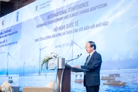 Phó Thủ tướng Lê Văn Thành phát biểu tại Hội nghị quốc tế về kinh tế đại dương bền vững. (Ảnh: PV/Vietnam+)