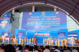 Khai mạc Triển lãm quốc tế Vietbuild Hà Nội 2022 lần thứ ba. (Ảnh: Hùng Võ/Vietnam+)