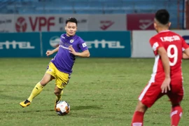 Hà Nội FC đang ở thế khó trong cuộc đua vô địch V-League 2020. (Ảnh: Hiển Nguyễn/Vietnam+) 