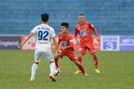 Hải Phòng và Quảng Nam chia điểm ở vòng 2 V-League 2020 chiều 13/3 trên sân Lạch Tray. (Ảnh: Nguyên An/Vietnam+)