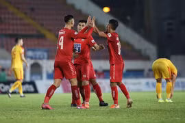 Hải Phòng lợi thế nhất trong cuộc đua trụ hạng sau vòng 3 giai đoạn hai V-League 2020. (Ảnh: VPF)