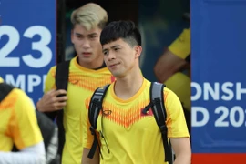 Đình Trọng chỉ mới bình phục chấn thương nên nhiều khả năng không thi đấu ở những trận đầu tiên của vòng chung kết U23 châu Á 2020. (Ảnh: Vietnam+)