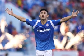 Tiền vệ trẻ Hai Long của Than Quảng Ninh sở hữu nhiều tiềm năng để trở thành một ngôi sao lớn. (Ảnh: Nguyên An/Vietnam+) 