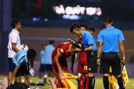 Trọng tài V-League đang ngày một mắc sai sót nghiêm trọng. (Ảnh: Nguyên An/Vietnam+)