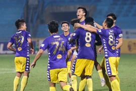 Hà Nội FC có lợi thế kép khi mùa giải 2021 bị hủy giữa chừng. (Ảnh: PV/Vietnam+)