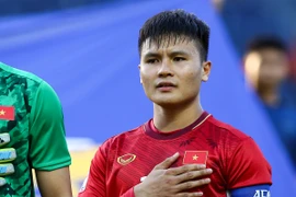 Tiền vệ Quang Hải hài lòng với kết quả hoà của U23 Việt Nam trước đối thủ U23 UAE ở vòng chung kết U23 châu Á 2020. (Ảnh: Nguyên An/Vietnam+)