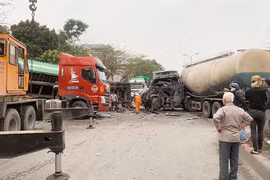 Hiện trường vụ tai nạn. (Nguồn: Báo Hải Dương)