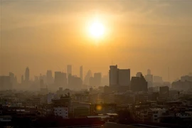 Bụi mịn bao phủ thủ đô Bangkok, Thái Lan ngày 27/1/2023. (Ảnh: AFP/TTXVN)