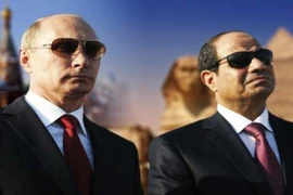 Tổng thống Ai Cập Abdel Fattah al-Sisi (phải) và người đồng cấp Nga Vladimir Puti. (Nguồn: english.alarabiya.net) 