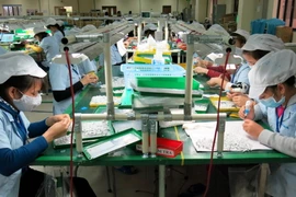 Nhà máy sản xuất linh kiện điện tử, phụ trợ cho Tổ hợp công nghệ cao Samsung, Thái Nguyên. (Ảnh: Hoàng Nguyên/TTXVN)