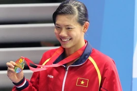 Kình ngư Nguyễn Thị Ánh Viên. (Ảnh: Quốc Khánh/TTXVN)