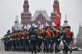 Lễ diễu binh nhân kỷ niệm Ngày Chiến thắng tại Quảng trường Đỏ ở thủ đô Moskva, Nga ngày 9/5/2019. (Ảnh: AFP/TTXVN)