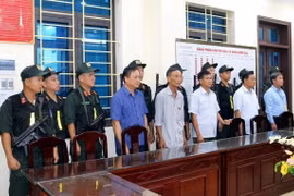 5 đối tượng là lãnh đạo, nguyên lãnh đạo xã Nghĩa Hải, huyện Nghĩa Hưng, tỉnh Nam Định bị khởi tố. (Ảnh: TTXVN phát)