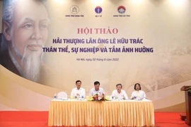 Hội thảo về 'Hải Thượng Lãn Ông Lê Hữu Trác - Thân thế, sự nghiệp và tầm ảnh hưởng' tổ chức tháng 8/2022 tại Hà Nội. (Ảnh: Minh Quyết/TTXVN)