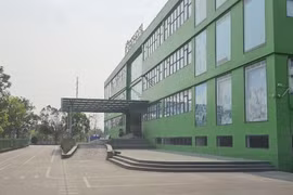 Một góc trong khuôn viên Trường Liên cấp Quốc tế IQ School. (Ảnh: Đức Phương/TTXVN)
