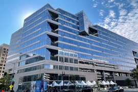 Trụ sở Quỹ Tiền tệ Quốc tế (IMF) tại Washington, DC. (Ảnh: AFP/TTXVN)
