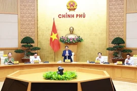 Thủ tướng Phạm Minh Chính chủ trì Phiên họp Chính phủ thường kỳ tháng Năm. (Ảnh: Dương Giang/TTXVN)