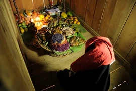 Mâm cỗ trong ngày Tết Xíp xí. (Nguồn: Trung tâm Xúc tiến Đầu tư tỉnh Sơn La)