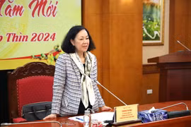 Ủy viên Bộ Chính trị, Thường trực Ban Bí thư, Trưởng Ban Tổ chức Trung ương Trương Thị Mai phát biểu. (Nguồn: Ban Kinh tế Trung ương)