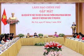 Quang cảnh buổi gặp mặt. (Ảnh: An Đăng/TTXVN)
