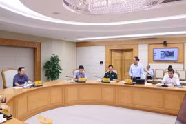 Chủ tịch Ủy ban Nhân dân tỉnh Bình Định Phạm Anh Tuấn phát biểu. (Ảnh: Văn Điệp/TTXVN)