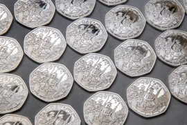 Đồng xu đánh dấu kỷ niệm 80 năm ngày đổ bộ D-Day. (Nguồn: PA)