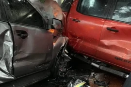 Hiện trường vụ tai nạn. (Nguồn: Cửa Ông 24 giờ)