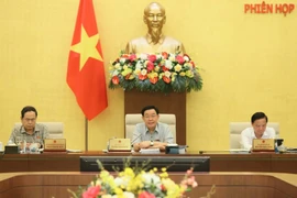 Chủ tịch Quốc hội Vương Đình Huệ phát biểu. (Ảnh: An Đăng/TTXVN)