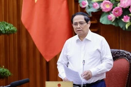 Thủ tướng Phạm Minh Chính kết luận cuộc họp. (Ảnh: Dương Giang/TTXVN)