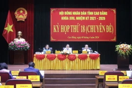 Chủ tọa Kỳ họp. (Ảnh: Chu Hiệu/TTXVN)