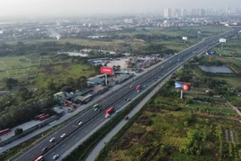 Tuyến Cao tốc Pháp Vân-Cầu Giẽ. (Ảnh: Hoàng Hiếu/TTXVN)