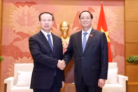 Phó Chủ tịch Quốc hội Trần Quang Phương tiếp Phó Chủ nhiệm Ủy ban Đối ngoại Nhân đại Toàn quốc Trung Quốc Phó Tự Ứng. (Ảnh: Doãn Tấn/TTXVN)